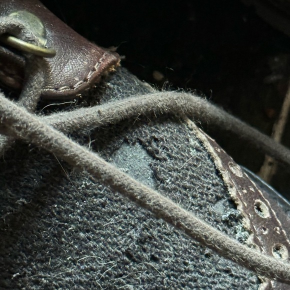 Mens Wingtip Massimo Matteo Leather Boots - Size 9 - Burgundy - Italy - Picture 6 of 14